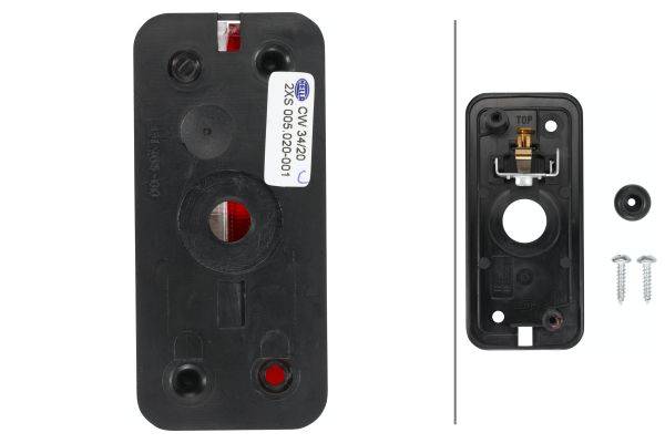 HELLA 2XS 005 020-001 Umrissleuchte - 24V - Anbau - Lichtscheibenfarbe: glasklar/rot/weiß - links/ob