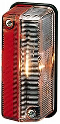 HELLA 2XS 005 020-001 Umrissleuchte - 24V - Anbau - Lichtscheibenfarbe: glasklar/rot/weiß - links/ob