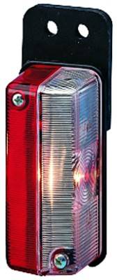 HELLA 2XS 005 020-011 Umrissleuchte - 12/24V - Anbau - Lichtscheibenfarbe: glasklar/rot - seitlicher