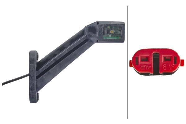 HELLA 2XS 011 744-211 Umrissleuchte - 12/24V - Kabel: 800mm - Stecker: AMP - 2-polig - links/seitlic
