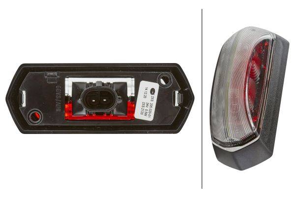 HELLA 2XS 205 020-011 Umrissleuchte - LED - 24V - LED-Lichtfarbe: rot/weiß - seitlicher Anbau