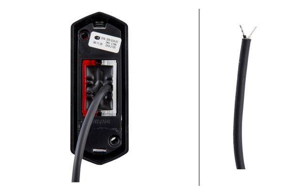 HELLA 2XS 205 020-051 Umrissleuchte - LED - 24V - LED-Lichtfarbe: rot/weiß - Kabel: 500mm - seitlich