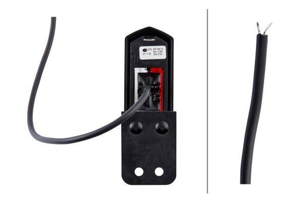 HELLA 2XS 205 020-151 Umrissleuchte - LED - 24V - LED-Lichtfarbe: rot/weiß - Kabel: 500mm - seitlich