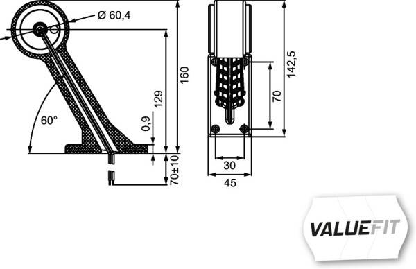HELLA 2XS 357 004-031 Umrissleuchte - Valuefit - LED - 12/24V - gewinkelt - links/seitlicher Anbau