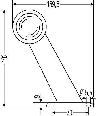 HELLA 2XS 955 232-001 Umrissleuchte - Anbau - seitlicher Anbau