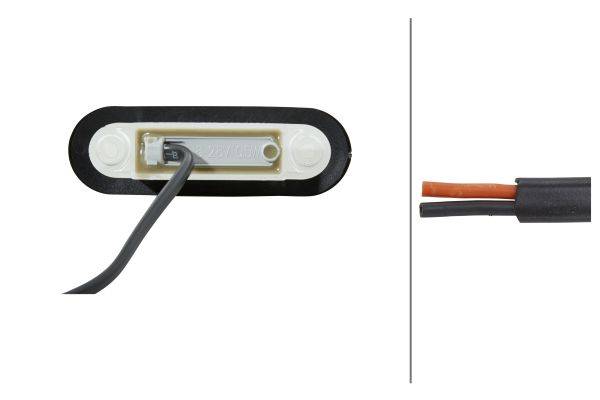 HELLA 2XS 959 650-007 Umrissleuchte - LED - 12/24V - Lichtscheibenfarbe: gelb - LED-Lichtfarbe: gelb
