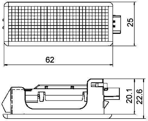 HELLA 2XT 010 622-101 Einstiegleuchte - 12V