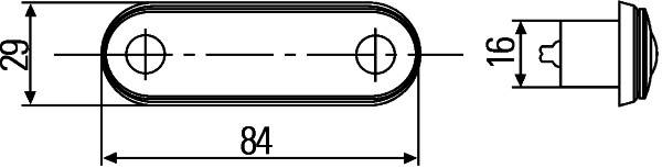 HELLA 2XT 959 510-657 Einstiegleuchte - LED - 12/24V - 0.5W - LED - Einbau - Lichtscheibenfarbe: gla