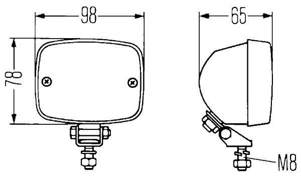 HELLA 2ZR 003 030-171 Rückfahrleuchte - 12/24V - Anbau - für senkrechte Befestigung/für waagerechte