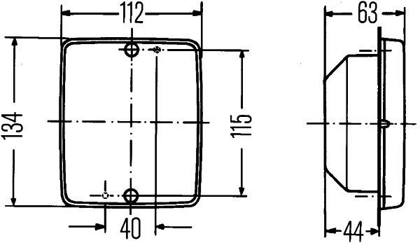 HELLA 2NE 003 236-301 Nebelschlussleuchte - 24V - Einbau - links/rechts