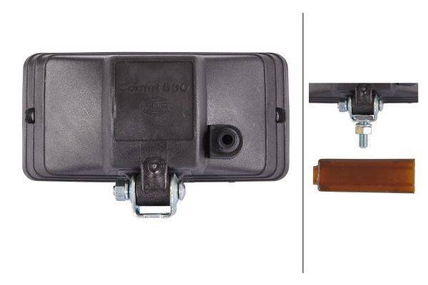 HELLA 2ZR 005 700-191 Halogen-Rückfahrleuchte - Comet 550 - 24V - Anbau - stehend - Stecker: Flachst