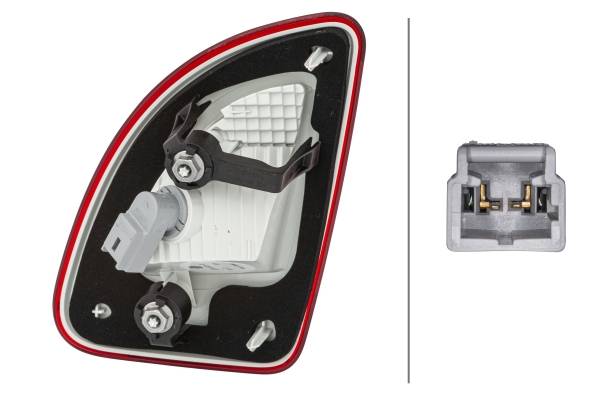 HELLA 2ZR 010 939-031 Heckleuchte - Glühlampe - innerer Teil - links - für u.a. Renault Twingo II (C