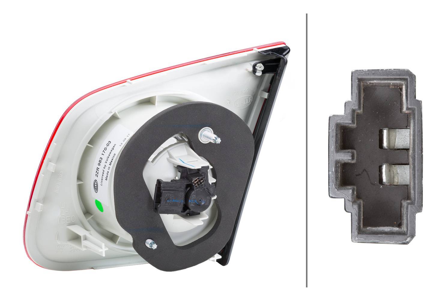 HELLA 2ZR 983 170-031 Heckleuchte - Glühlampe - innerer Teil - links - für u.a. VW Jetta III (1K2)