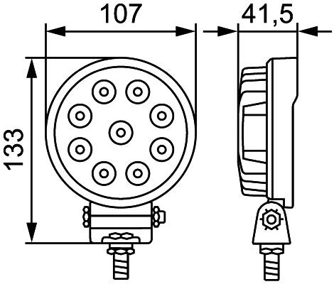 HELLA 1G0 357 101-012 LED-Arbeitsscheinwerfer - Valuefit R1500 - 12/24V - 1500lm - geschraubt - Nahf
