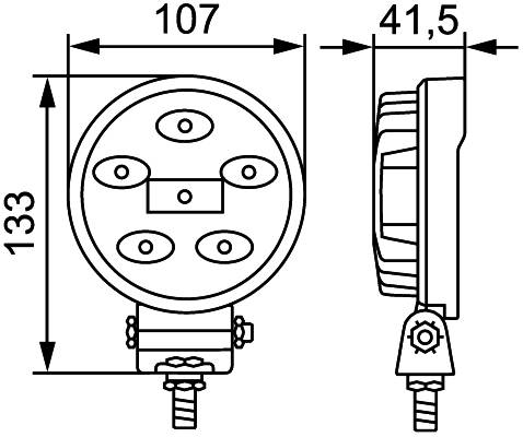 HELLA 1G0 357 108-012 LED-Arbeitsscheinwerfer - Valuefit R900 - 12/24V - 900lm - geschraubt - Nahfel