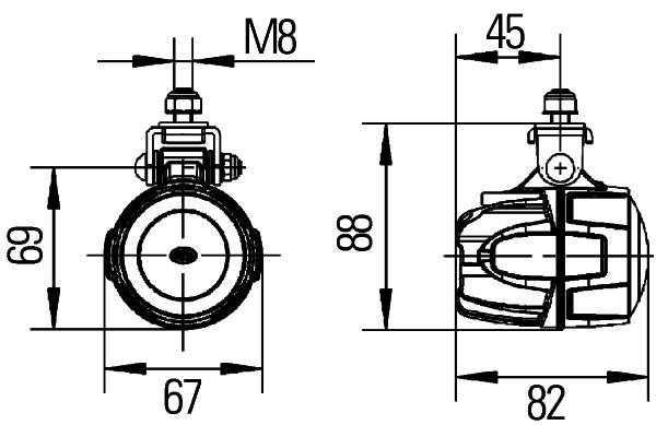 HELLA 1G0 995 050-011 LED-Arbeitsscheinwerfer - Modul 50 - 12/24V - 800lm - Anbau/geschraubt - hänge