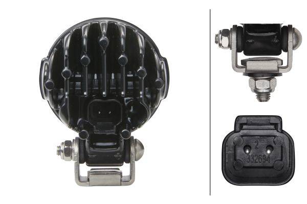 HELLA 1G0 995 050-061 LED-Arbeitsscheinwerfer - Modul 50 - 12/24V - 800lm - Anbau/geschraubt - hänge