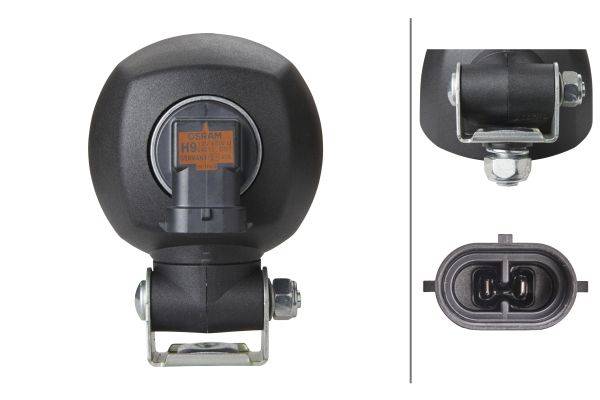 HELLA 1G0 996 176-041 Halogen-Arbeitsscheinwerfer - Modul 70 - 12V - Anbau/geschraubt - stehend - Na