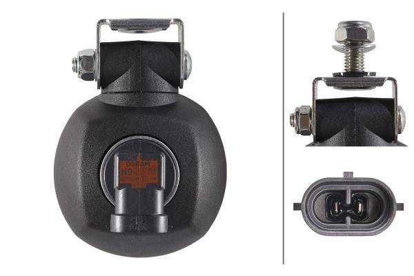 HELLA 1G0 996 176-141 Halogen-Arbeitsscheinwerfer - Modul 70 - 12V - Anbau/geschraubt - hängend - we