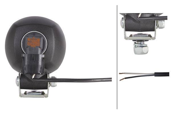 HELLA 1G0 996 176-171 Halogen-Arbeitsscheinwerfer - Modul 70 - 12V - Anbau/geschraubt - stehend - Na