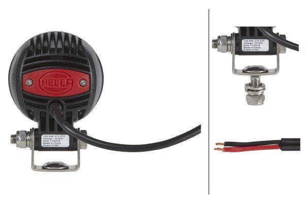 HELLA 1G0 996 210-011 LED-Arbeitsscheinwerfer - SL60 - 12V - geschraubt - Spotausleuchtung - LED-Lic