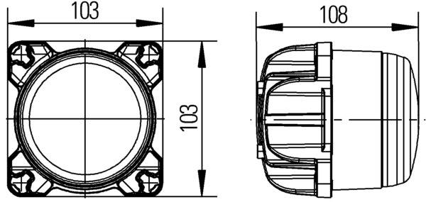 HELLA 1G0 996 263-511 LED-Arbeitsscheinwerfer - Modul 90i - 12/24V - Einbau - weitreichende Ausleuch