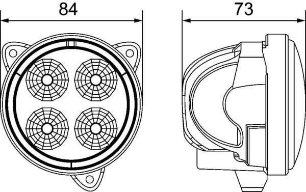 HELLA 1G0 996 376-141 LED-Arbeitsscheinwerfer - Modul 70 Gen. III - 12/24V - 800lm - Einbau - Nahfel