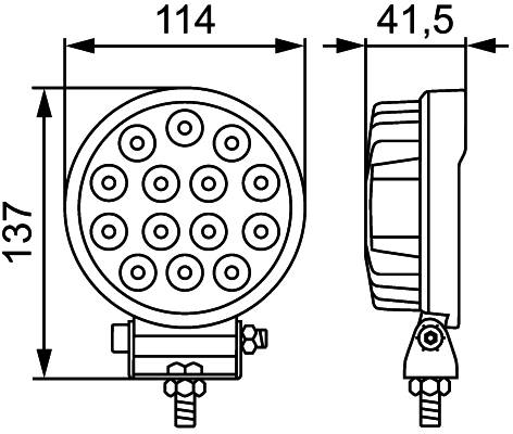HELLA 1G1 357 105-022 LED-Arbeitsscheinwerfer - Valuefit R2200 - 12/24V - 2200lm - geschraubt - Nahf