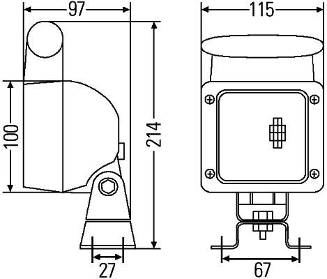 HELLA 1GA 007 506-021 Halogen-Arbeitsscheinwerfer - Ultra Beam - 12/24V - Anbau - Bodenausleuchtung