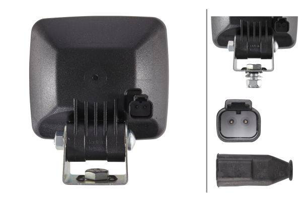 HELLA 1GA 007 506-651 Halogen-Arbeitsscheinwerfer - Ultra Beam - 12V - Anbau - stehend - Bodenausleu