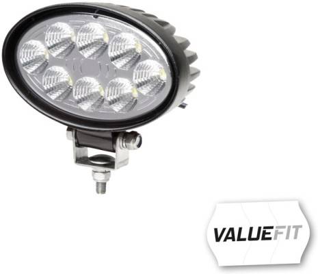HELLA 1GA 357 001-001 LED-Arbeitsscheinwerfer - Valuefit O1200 - 12/24V - oval - 1200lm - Anbau - st