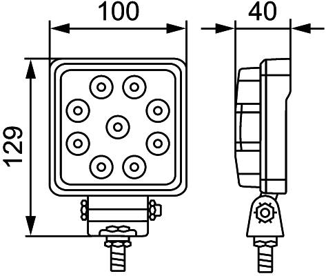 HELLA 1GA 357 103-022 LED-Arbeitsscheinwerfer - Valuefit S1500 - 12/24V - 1500lm - geschraubt - Nahf