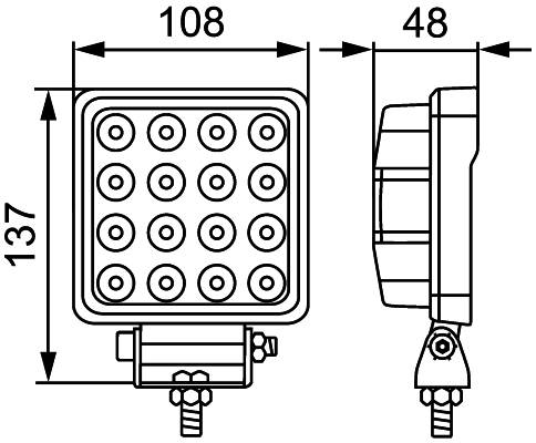 HELLA 1GA 357 106-032 LED-Arbeitsscheinwerfer - Valuefit S2500 - 12/24V - 2500lm - geschraubt - Nahf
