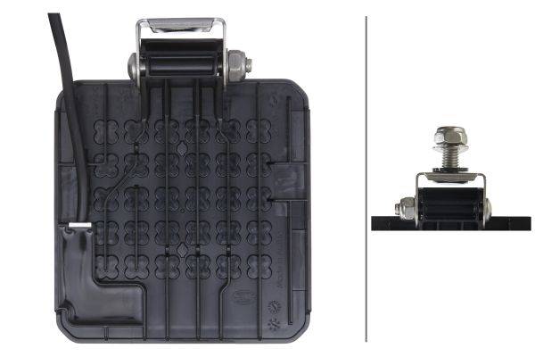 HELLA 1GA 995 193-011 LED-Arbeitsscheinwerfer - Flat Beam 500 - 12/24V - flach - 500/550lm - Anbau -