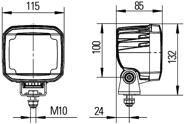 HELLA 1GA 995 506-002 LED-Arbeitsscheinwerfer - Ultra Beam - 12/24V - 2000lm - Anbau - Nahfeldausleu