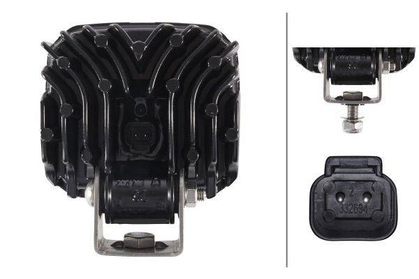 HELLA 1GA 995 606-031 LED-Arbeitsscheinwerfer - Ultra Beam Gen. II - 12/24V - 4400lm - Anbau - stehe