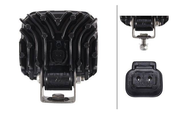 HELLA 1GA 995 606-221 LED-Arbeitsscheinwerfer - Ultra Beam Gen. II - 12/24V - 4400lm - Anbau/Bügelbe