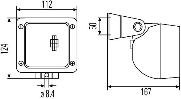 HELLA 1GA 996 083-001 Halogen-Arbeitsscheinwerfer - Ultra Beam - 12/24V - Anbau/Einbau - Bodenausleu