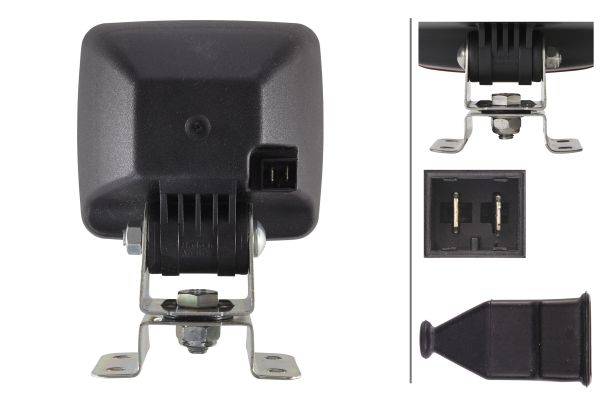 HELLA 1GA 996 150-081 Halogen-Arbeitsscheinwerfer - Ultra Beam - 12V - Anbau - 4-Punkt Befestigung/s