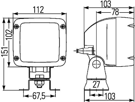 HELLA 1GA 996 150-081 Halogen-Arbeitsscheinwerfer - Ultra Beam - 12V - Anbau - 4-Punkt Befestigung/s