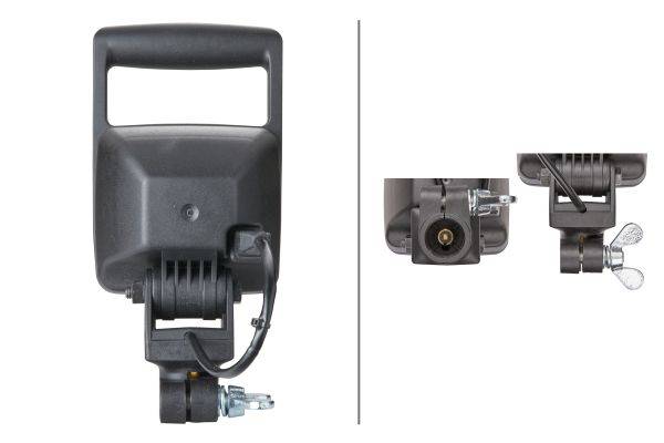 HELLA 1GA 996 150-151 Halogen-Arbeitsscheinwerfer - Ultra Beam - 12V - Anbau/Rohrstutzen - stehend -