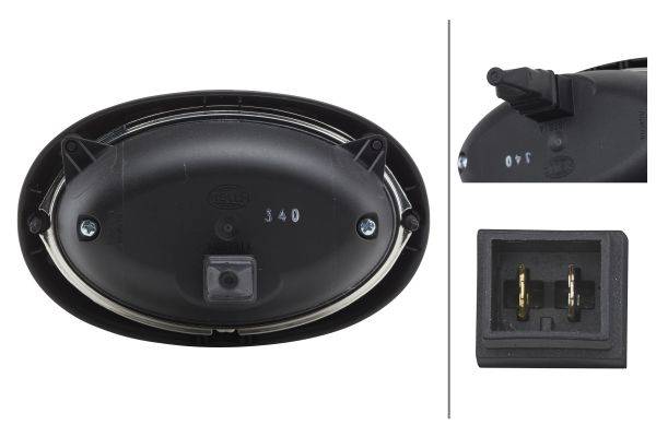 HELLA 1GA 996 161-111 Halogen-Arbeitsscheinwerfer - Oval 100 - 12V - Einbau - Bodenausleuchtung/Nahf