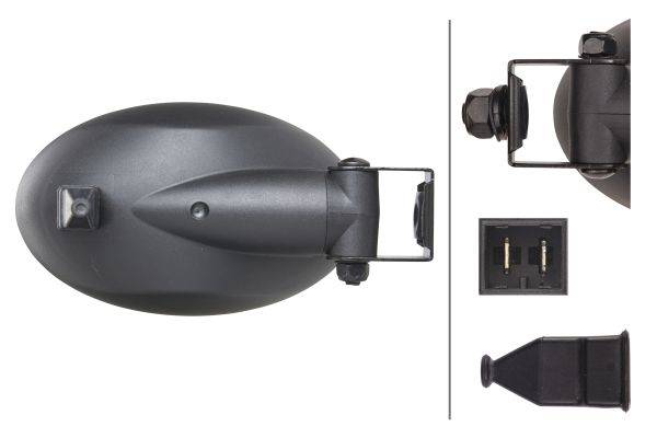 HELLA 1GA 996 161-301 Halogen-Arbeitsscheinwerfer - Oval 100 - 12V - Anbau - Nahfeldausleuchtung - S