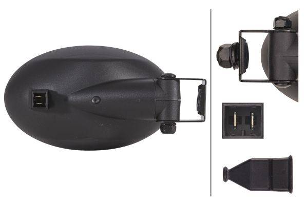 HELLA 1GA 996 161-331 Halogen-Arbeitsscheinwerfer - Oval 100 - 12V - Anbau - für waagerechte Befesti