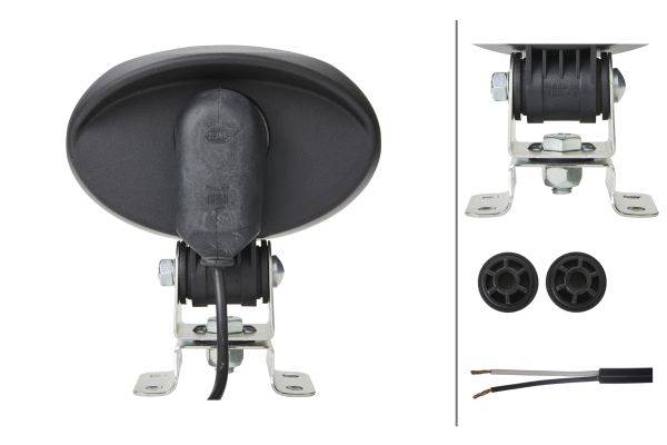 HELLA 1GA 996 161-391 Halogen-Arbeitsscheinwerfer - Oval 100 - 12V - Anbau - stehend - Geländeausleu