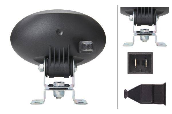 HELLA 1GA 996 161-581 Halogen-Arbeitsscheinwerfer - Oval 100 - 12/24V - Anbau/Bügelbefestigung - ste