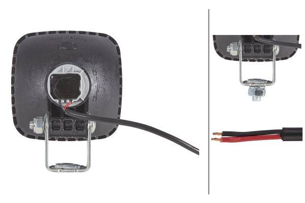 HELLA 1GA 996 179-001 Halogen-Arbeitsscheinwerfer - Eco 21 - 24V - Anbau - stehend - Nahfeldausleuch