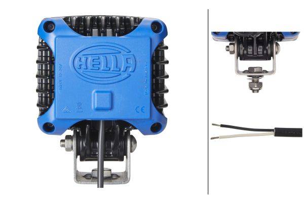 HELLA 1GA 996 189-051 LED-Arbeitsscheinwerfer - Power Beam 2000 - 12/24V - 2200lm - Anbau - stehend