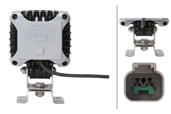 HELLA 1GA 996 192-081 LED-Arbeitsscheinwerfer - Power Beam 3000 - 12/24V - 3000lm - Anbau - 4-Punkt