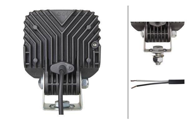 HELLA 1GA 996 284-011 LED-Arbeitsscheinwerfer - Q90 compact - 12/24V - 1200lm - Anbau/Bügelbefestigu